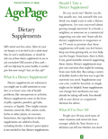 Dietary Supplements Age Page 1