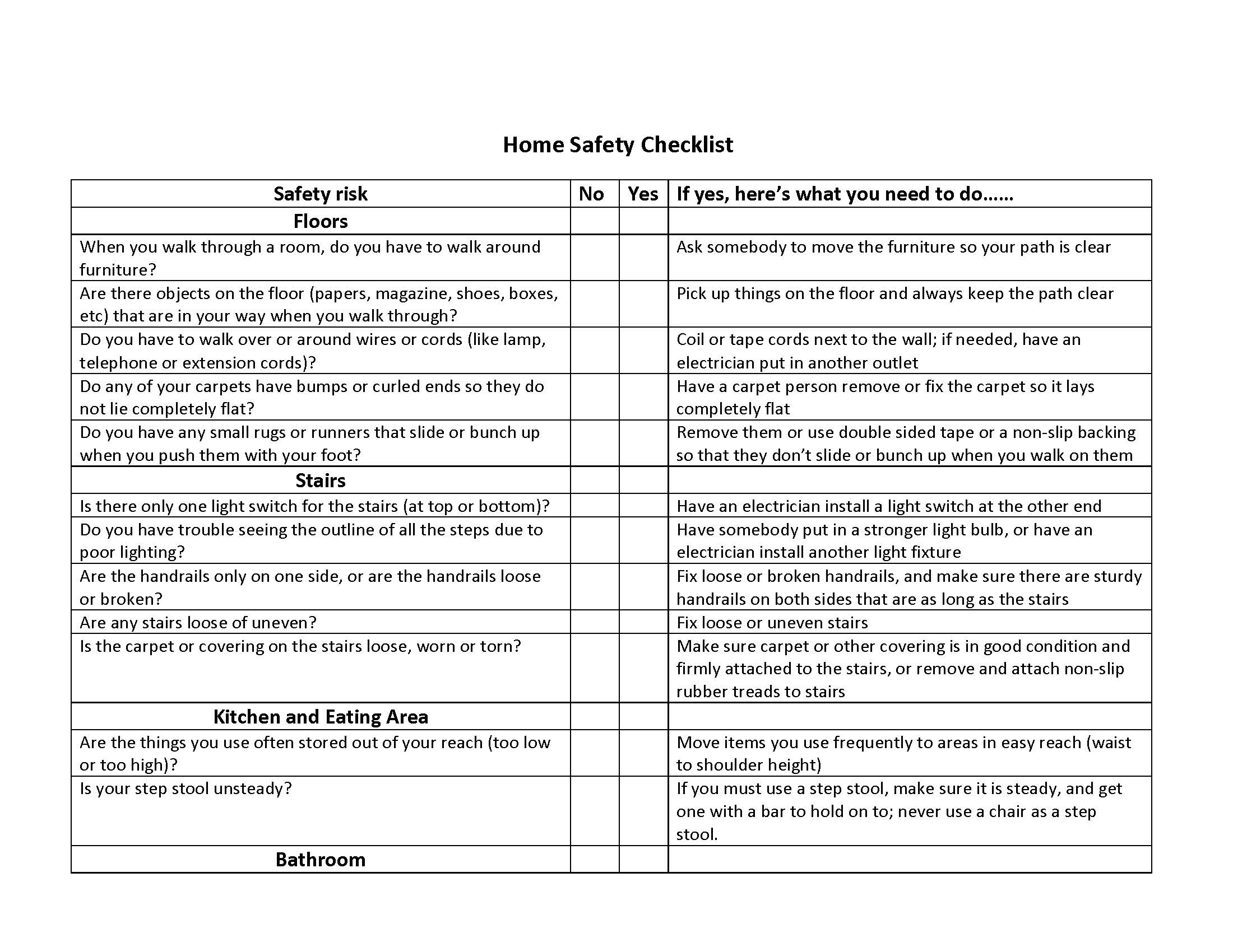 Pages from 23. Home Safety Checklist
